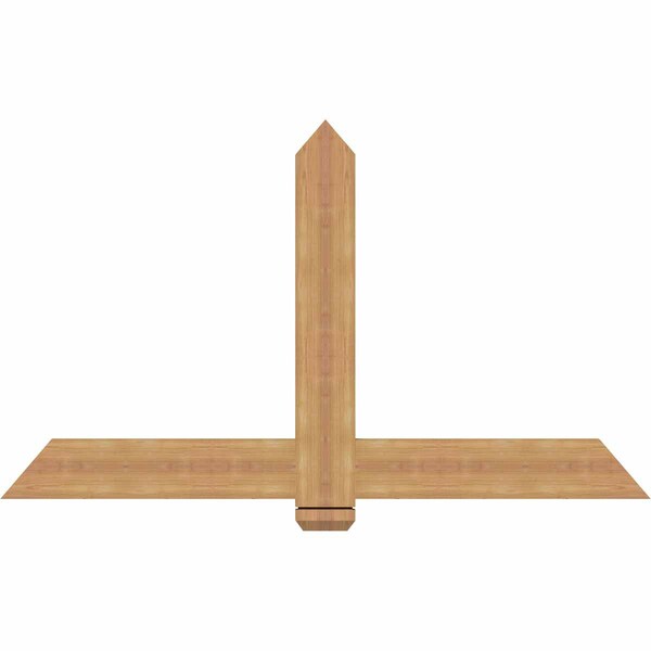 Ekena Millwork Eugene Smooth Timber Gable Bracket, Western Red Cedar, 60"W x 35"H x 1 1/2"D x 5 1/2"F, 14/12 Pitch GBW060X35X0206EUG00SWR - main